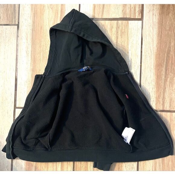 Polo Ralph Lauren size 4/4T black hooded jacket front zipper two side pockets - Picture 5 of 8